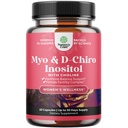 Myo-Inositol & D-Chiro Inositol Suplemento para Mulheres - Suplemento de Colina para Regular Ciclo Menstrual, Fertilidade e Equilíbrio Hormonal - Cápsulas de equilíbrio Hormônio Mulheres com Myo & D-Chiro - 60 Caps