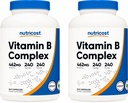 Nutricost Complexo de Vitamina B de alta potência 462mg, 240 Cápsulas (2 Garrafas) - com Vitamina C