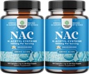 NAC Suplemento N-Acetil Cysteine 1000mg - Vegan Alta Absorção Não-Smelly NAC 1000mg Cápsulas Glutationa Precursor para Fígado Cleanse Detox & Repair Plus Lung Health and Immunity Support (4 meses)