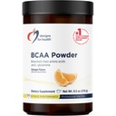 Designs para a saúde BCAA Pó com L-Glutamina - Ranched Chain Amino Acids Pó + L-Glutamina Suplemento para apoiar músculos + treinos - Laranja Saboneteira Mistura (30 Servings / 270g)