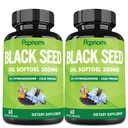 Premium Black Seed Oil Softgel Cápsulas - 2 Embalagens 60 Conta 500mg - 4 Mês de Fornecimento para Imunidade, Circulação, Digestivo, Pele, Cabelo e Gestão do Corpo