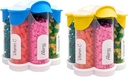 Organizador de comprimidos extra grande diário, semanal, garrafa de suplemento mensal, Dispensador de comprimidos bonito com 7 XL Compartimentos (2 pacote Combo) (azul claro e amarelo)