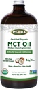 Flora - MCT Oil Certified Organic - Suporta Músculo Energia & Saúde do Cérebro - Contém C8 Ácido Caprílico & C10 Ácido Caprico - Não-GMO, Gluten-Free, Vegan & Keto-Friendly - 32 fl. oz. Frasco de vidro