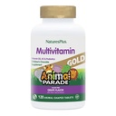 Naturezas Plus Animal Desfile Ouro Multivitamínico infantil, Sabor de uva - 120 Mastigable Animal Shaped Tablets - Vegan, Gluten Free - 60 Servings