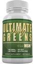 Saúde diária, Ultimate Greens com HSH 1925mg Vegan Friendly Ingredients Natural Superfood Vegetal Nutricional Alcalizing Imune Energy Support Suplemento 180 Cápsulas (1 Mês de Fornecimento)