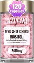 Inositol Supplement - Myo-Inositol e D-Chiro Inositol Plus folato e vitamina D - saudável equilíbrio hormonal e saudável suporte ovariano para as mulheres Ideal 40:1 razão-009