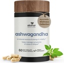 Akshar Ayurveda - Cápsulas de Ashwagandha com extrato de raiz de Ashwagandha e pó - Suporte de ervas adaptogênicas para estresse, humor, energia e vitalidade - Vegan Cruelty-Free Ashwagandha Suplementos (60 Contagem)