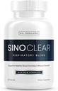 Sinoclear Lung Detox & Sinus Pressure Alief Supplement (60 Caps): Descongestionante nasal limpo e natural, alívio sinusal, & Lung Cleanse Blend - NAC, Andrographis, & Thyme Leaf - GMO-Free & Made in USA