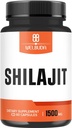 Extrato 5:1 Shilajit Suplemento 1500mg - Suportes para Sistema Imune, Produção de Energia, Saúde do Cérebro e Bem-Estar Geral - 60 Cápsulas