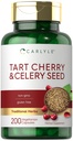 Carlyle Tart Cherry e aipo Sementes Suplemento . 200 Cápsulas . Vegetarian, Non-GMO, and Gluten Free