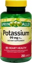 Suplemento de saúde do coração de potássio Caplets, 99 mg, 250 contagem (Pacote de 1)