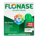 Fluonase Alergia Alergia Pulverização nasal, 24 horas Não Drowsy Alergia Medicina, Pulverização nasal medida - 144 Sprays (Pacote de 2) - Fall and Sazonal Alergy Relief