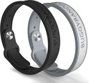 Pulseiras Repelentes Mosquito, 2 pacotes Bandas Repelentes Mosquito Silicone com DEET Free, Natural & Waterproof Bug pulsos para crianças e adultos, Proteção ao ar livre (Black & Grey)