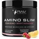 Sinergias RAW Amino Slim - Suplemento Estilo de Vida Activo para apoio Metabólico & Mindful Comer - Músculo & Apoio Energia - Açúcar-Free & Vegan - Limonada de framboesa - 20 Servings