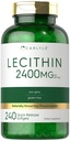 Carlyle Lecithin Supplement 2400mg 240 Cápsulas de Softgel com Phospholipid naturalmente occuring