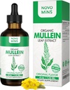 Tintura de Folha de Mullein - Lung Cleanse - Vegan Detox Pulmão - Saúde Respiratória e Imune Suporte Drops - Suplemento Natural Extrato Líquido 4 fl.oz. Clorofila