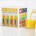 +GNGR 24 shots Variety Pack of Organic Immunity Boosting Ginger Shots - Cold Pressed Ginger Shots for All Natural Digestive and Imune Support - Nothing Artificial - USDA Organic 2 fl oz (Pacote de 24)
