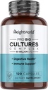 WeightWorld Bio Cultures Complex - Probiótico para mulheres e homens - Laboratório de terceira parte testado - 120 cápsulas Vegan (2 meses de fornecimento) - 60 bilhões de UFC com 20 probiótico Strains - Vegan, Não-GMO & Gluten-Free
