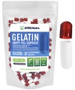 XPRS Nutra Tamanho 2 Cápsulas Vazias - 100 Cápsulas de Gelatina Vazia Contagem - Comprimidos DIY Cápsula Preenchimento - Pure Bovine Pill Caps Gel para Do-It-Yourself Suplementos (Limpo Vermelho/Branco)