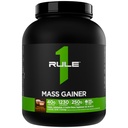 Regra 1 Mass Gainer - Fórmula de ganho de peso de alta calorias com 1,220+ Calorias, 250g+ mistura complexa de carboidratos, 40g proteína de soro de leite por serviço (8 servões, manteiga de amendoim de chocolate)