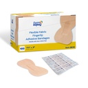 Bandagens de adesivo de tecido Dynarex - Bandagens de tecido estéril e flexível para feridas - Pads não-fiscais - Suprimentos de primeiros socorros individuais - Sem látex - 1-3/4x3, 1 caixa de 100
