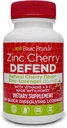 Marcas básicas – Zinc Cherry Defender - 100 Lozenges - Natural Cherry Flavor Zinc - Lozenges - Imune Boost, Alívio frio, Não-GMO, Acetato de zinco e vitamina C - 2-Pack