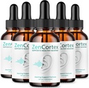 (5 Pack) Zencortex para alívio do zumbido - Fórmula Oficial - Zencortex Drops para orelhas, Zen Cortex 24 Tinnitus Drops Liquid Supplement Reviews, Zen Cortex Hearing Support Formula, Zencortex Oral (10 onças)