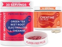 Pílulas pré-treino e pílulas HCL Creatine Bundle - Energia sem fim, Crescimento muscular, Endurance, Bomba, Sem Queda, Sem Jitters, Sem Bloat 30 Servimentos pré-treino, 75 serviços HCL Creatine para mulheres e homens