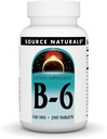 Fonte Naturals Vitamina B-6, 100 mg de suporte do sistema imunológico - 250 comprimidos