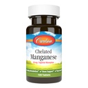 Carlson - Manganês Quelado, 20 mg, Absorção Superior, Metabolismo Saudável, Apoio Ósseo e Saúde do Cérebro, 100 comprimidos