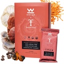 Wise Bar Adaptogen Mushroom Nutrition Bares com Reishi, Lions Mane & Ashwagandha, Vegan orgânico & Gluten Free Snacks para foco natural, energia e suporte de imunidade, Chocolate Cherry Flavor, 12 Conde