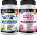BioSchwartz Probiótico 40 bilhões UFC 60 contagem + menopausa Probióticos para Mulheres 30 contagem