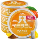 Energia Nootrópica Cafeína Pouches • 100mg Cafeína • Alpha GPC • Huperzina A & Vitaminas Essenciais • Livre de Açúcar • Tecnologia de fibra de coco • Sabor de manga • 15 Pouches por lata (Pacote de 4)