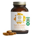 PURE SYNERGY Super B-Complexo Complexo Vitamina B feito com alimentos orgânicos inteiros Suplemento Vegan com Vitamina B12 Natural, Niacin, e Folato para energia, Foco e suporte de humor (60 Tablets)