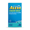 Aleve Reliever dor & Febre Redutor Gels líquidos, Naproxeno sódio, alívio da dor, 80 contagem