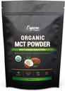 Pó orgânico MCT - USDA Certificado, com Prebiótico Fibra de Acácia; Keto Friendly, Vegan, Glúten Livre; 8 onças