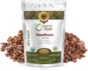 Via Orgânica Hawthorn Berries Cut & Sifted (Crataegus monogyna) - Europeu Wild-Harvest - Orgânico & Kosher Certified - Vegan, Non GMO & Gluten Free - USDA Certified Origem - Albânia (1LBS / 16OZ)