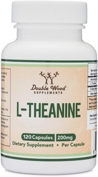 L-Theanine 200mg, Double Strength, Theanine Supplement, 120 Capsules