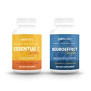 Paleovalley NeuroEffect + Essential C Pacote Complexo - Extrato de Café de Cogumelo Neuro, Suplemento de Vitamina C 450g Foco, Memória, Energia, Suporte Imune, Superalimentos Orgânicos