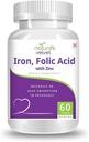 Naturezas Velvet Lifecare Ferro & Ácido Fólico com Zinco, para complementação na gravidez, 60 softgels
