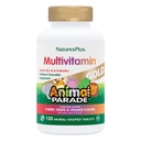 Naturezas Plus Animal Desfile Ouro Multivitamin infantil - 120 Comprimidos mastigáveis em forma de animal - Cereja variada, laranja & sabores de uva - Vegan, Gluten Free - 60 Total Servings