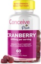 Cranberry Pastilhas CONCEIVE PLUS - 1000mg de força Cranberry Gummy Vitaminas, Saúde Urinária, 60 Gummy Count, 30 Day Supply