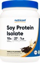 Nutricost proteína de soja isolate pó, 1 LB Vanilla - 10 gramas de proteína por serviço, Vegan, GMO-livre e sem glúten