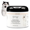 Eye Envy tear manchas limpas para gatos. Textured to Gently Clean, trata a causa da coloração. Fórmula Natural 100%. Recomendado por Persian & Exotic Breeders, Vets, Groomers. EUA Made. 60 Cotovias de Olho de Gato