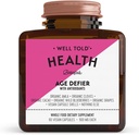 Bem dito Anti-envelhecimento suporte da pele suplemento de saúde idade Defier com Amla orgânica, Cacao, e Resveratrol de uvas orgânicas - Não-GMO + Vegan (60 Cápsulas)