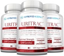 Aprovado Science® UritracTM - Suporte ITU - Cranberry, D-Mannose, Lingonberry - Vegan Friendly - 60 Cápsulas por garrafa - Pacote de 3