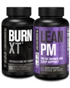 Queimadura de gordura termogênica XT da fábrica Jacked - Apetite Supressor & Nootropic Energy Booster (90 Cápsulas) & Lean PM Weight Loss Supplement, Suporte para o sono