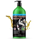 Islândia Puro óleo de salmão selvagem do Alasca para cães e gatos, óleo de peixe Omega-3, Suplemento líquido para animais de estimação, Suporta sistema imunológico e saúde do coração, 33 onças