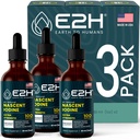 E2H Vegan Iodo Líquido - Apoio à tiroide e função cognitiva - Aumentar o seu metabolismo e níveis de energia - Vegan - Não-GMO (3 garrafas)