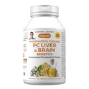 ANDREW LESSMAN PC Fígado e Brain Benefits 180 Softgels - Fosfatidyl Choline, bloco de construção mais importante para o fígado saudável e estrutura do cérebro, função. Sem aditivos. Fácil de engolir Softgels
